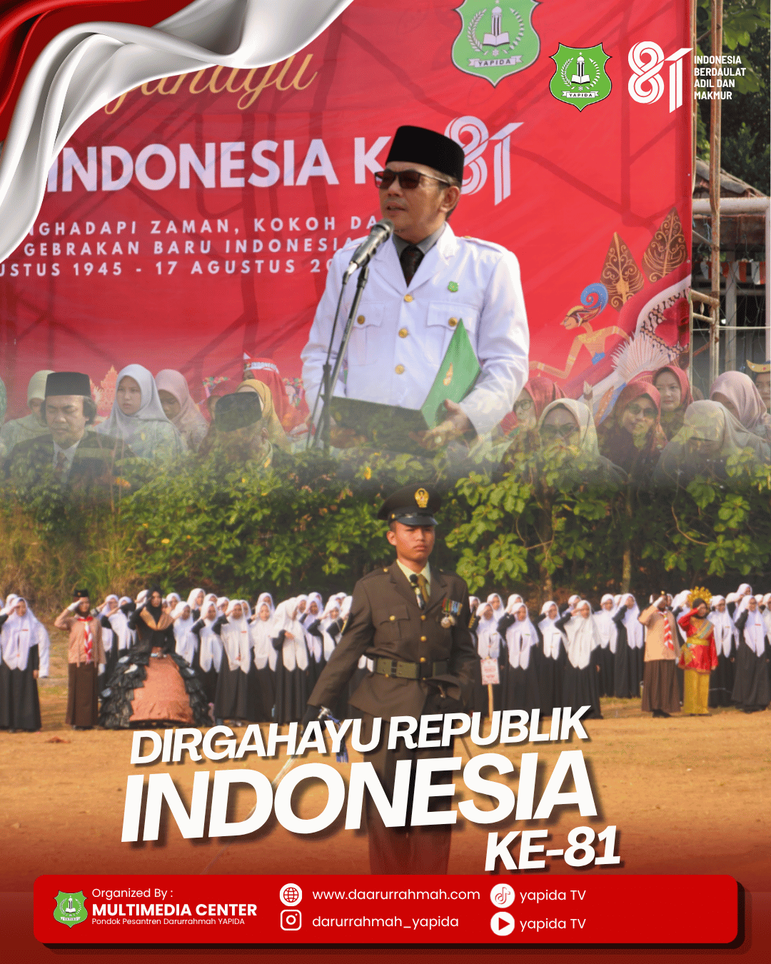 Upacara HUT RI ke-81 di Pondok Pesantren Darurrahmah Berlangsung Khidmat